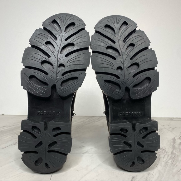 New! Farm Rio Boho Embroidered Flower Mid Chunky Boot 7 - Picture 15 of 16